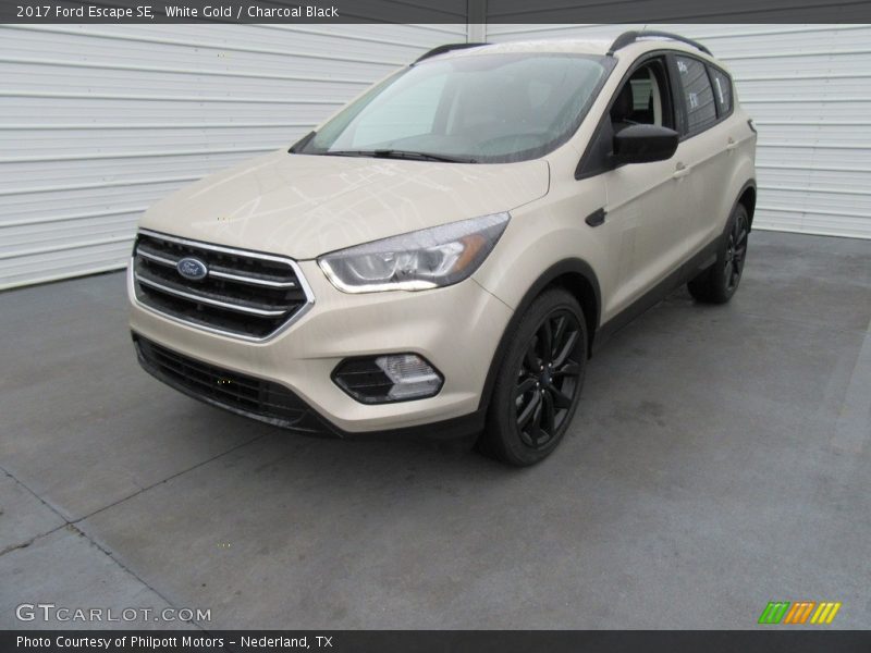 White Gold / Charcoal Black 2017 Ford Escape SE