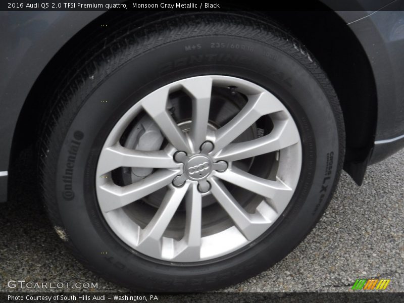 Monsoon Gray Metallic / Black 2016 Audi Q5 2.0 TFSI Premium quattro