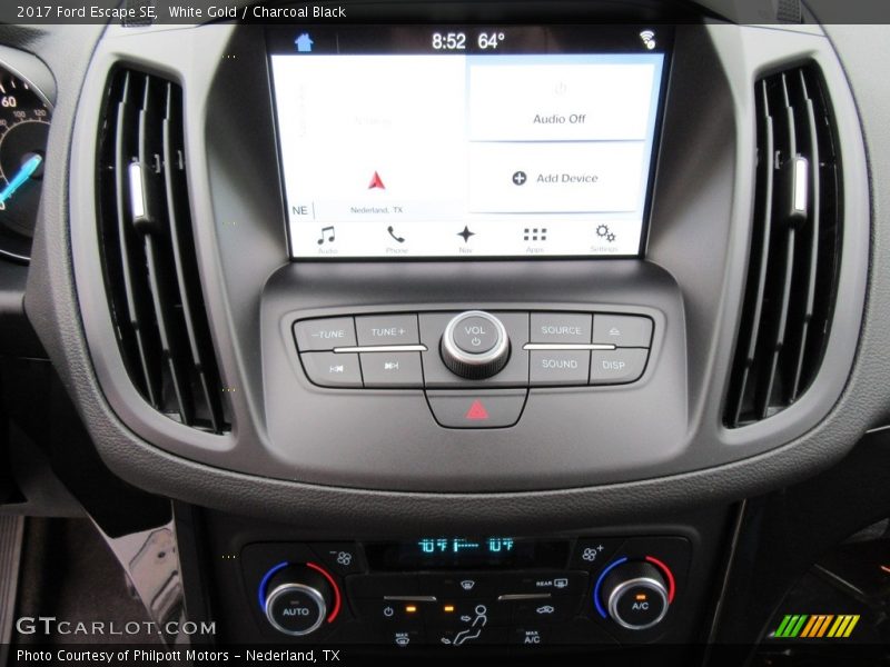 White Gold / Charcoal Black 2017 Ford Escape SE