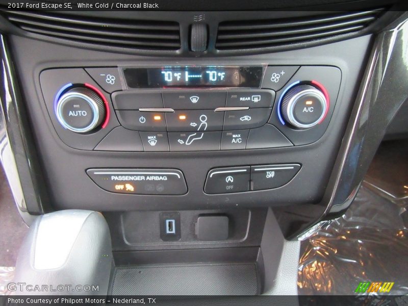 White Gold / Charcoal Black 2017 Ford Escape SE
