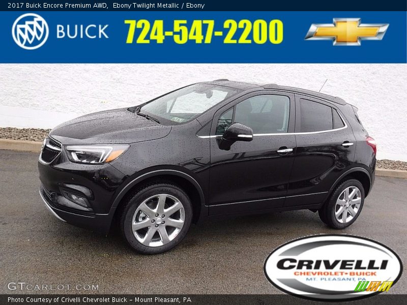 Ebony Twilight Metallic / Ebony 2017 Buick Encore Premium AWD