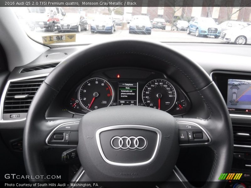 Monsoon Gray Metallic / Black 2016 Audi Q5 2.0 TFSI Premium quattro