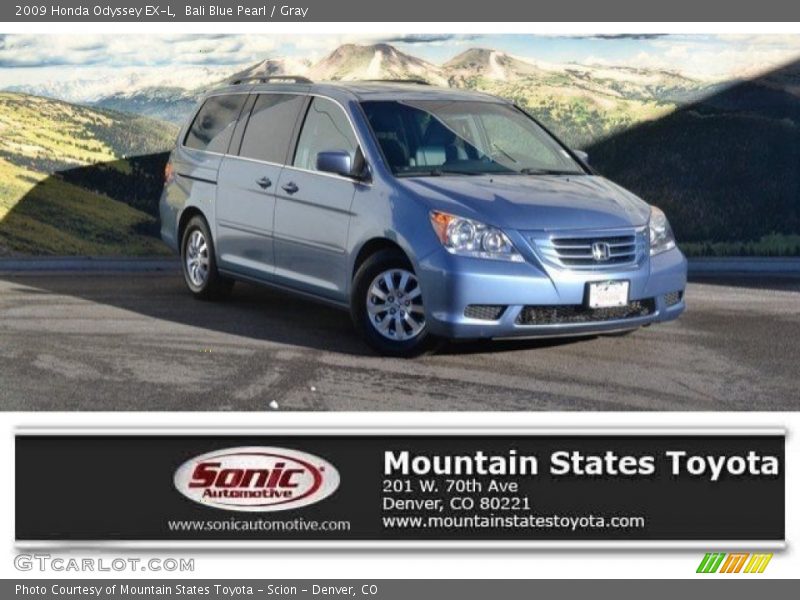 Bali Blue Pearl / Gray 2009 Honda Odyssey EX-L