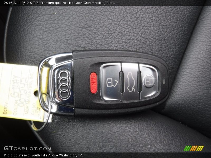 Monsoon Gray Metallic / Black 2016 Audi Q5 2.0 TFSI Premium quattro