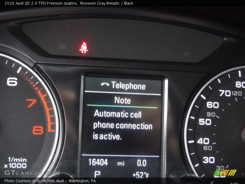 Monsoon Gray Metallic / Black 2016 Audi Q5 2.0 TFSI Premium quattro