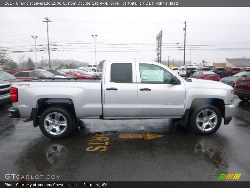 Silver Ice Metallic / Dark Ash/Jet Black 2017 Chevrolet Silverado 1500 Custom Double Cab 4x4