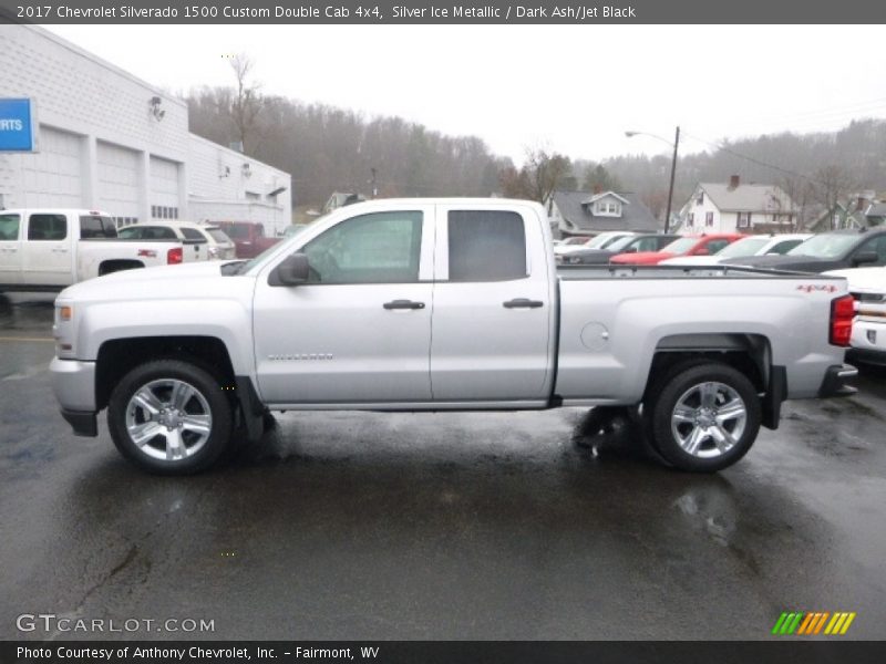 Silver Ice Metallic / Dark Ash/Jet Black 2017 Chevrolet Silverado 1500 Custom Double Cab 4x4