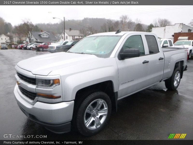Silver Ice Metallic / Dark Ash/Jet Black 2017 Chevrolet Silverado 1500 Custom Double Cab 4x4