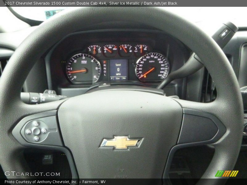Silver Ice Metallic / Dark Ash/Jet Black 2017 Chevrolet Silverado 1500 Custom Double Cab 4x4