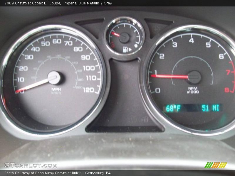 Imperial Blue Metallic / Gray 2009 Chevrolet Cobalt LT Coupe