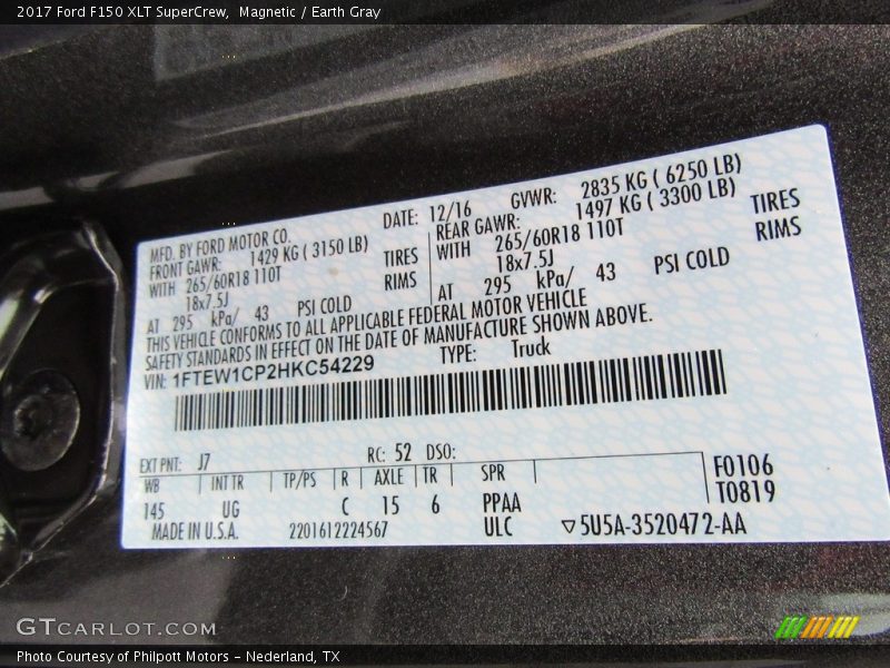 Magnetic / Earth Gray 2017 Ford F150 XLT SuperCrew