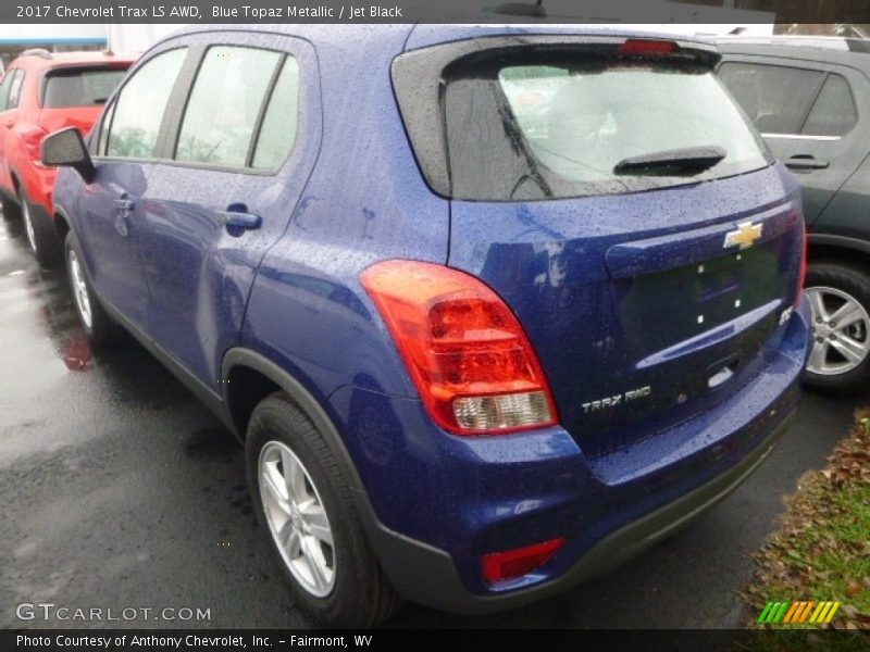 Blue Topaz Metallic / Jet Black 2017 Chevrolet Trax LS AWD
