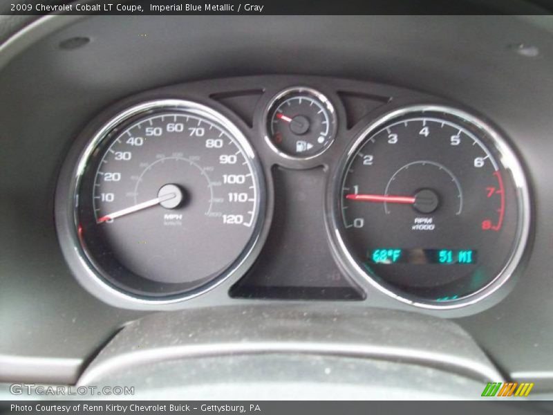Imperial Blue Metallic / Gray 2009 Chevrolet Cobalt LT Coupe