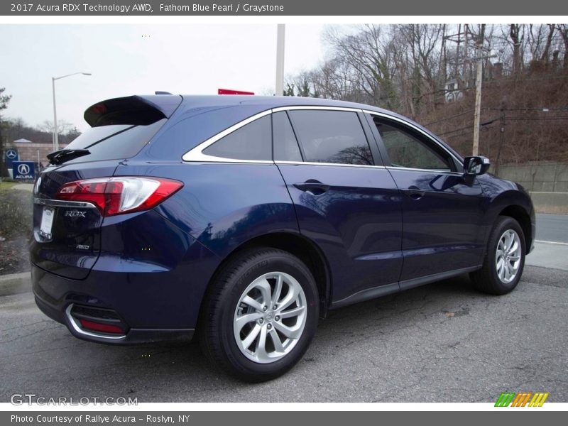 Fathom Blue Pearl / Graystone 2017 Acura RDX Technology AWD