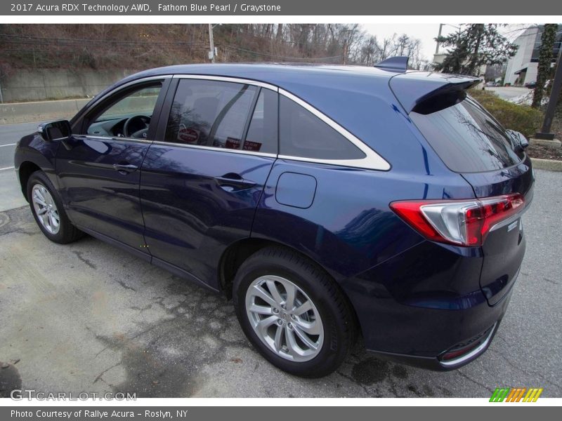 Fathom Blue Pearl / Graystone 2017 Acura RDX Technology AWD