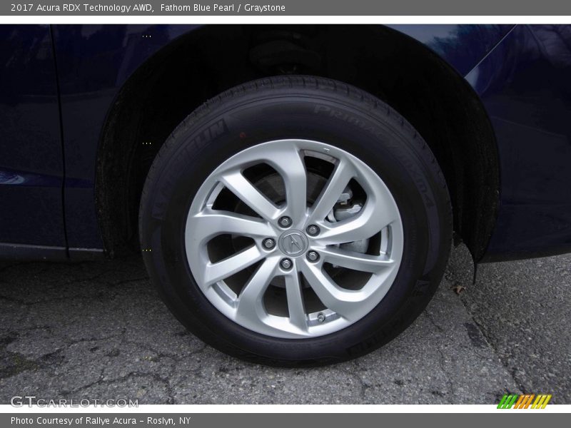 Fathom Blue Pearl / Graystone 2017 Acura RDX Technology AWD