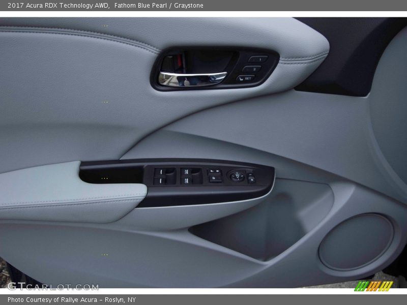 Fathom Blue Pearl / Graystone 2017 Acura RDX Technology AWD