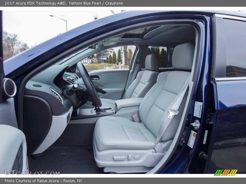 Fathom Blue Pearl / Graystone 2017 Acura RDX Technology AWD