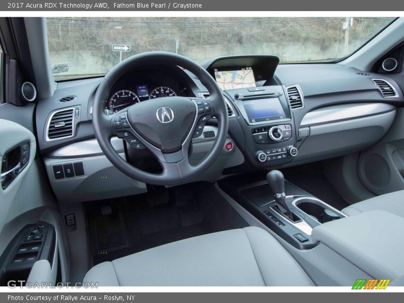 Fathom Blue Pearl / Graystone 2017 Acura RDX Technology AWD