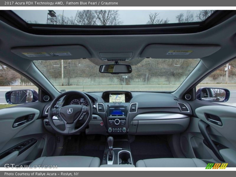 Fathom Blue Pearl / Graystone 2017 Acura RDX Technology AWD