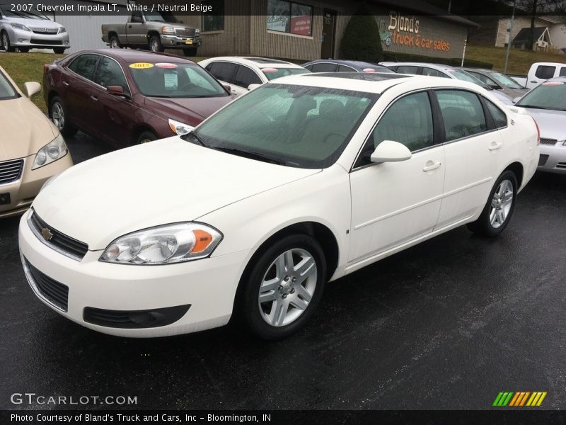 White / Neutral Beige 2007 Chevrolet Impala LT