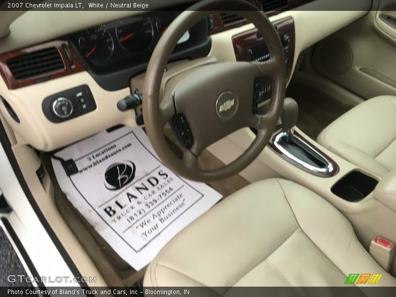 White / Neutral Beige 2007 Chevrolet Impala LT