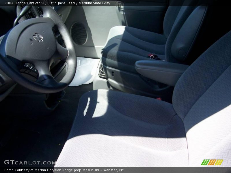 Satin Jade Pearl / Medium Slate Gray 2004 Dodge Caravan SE