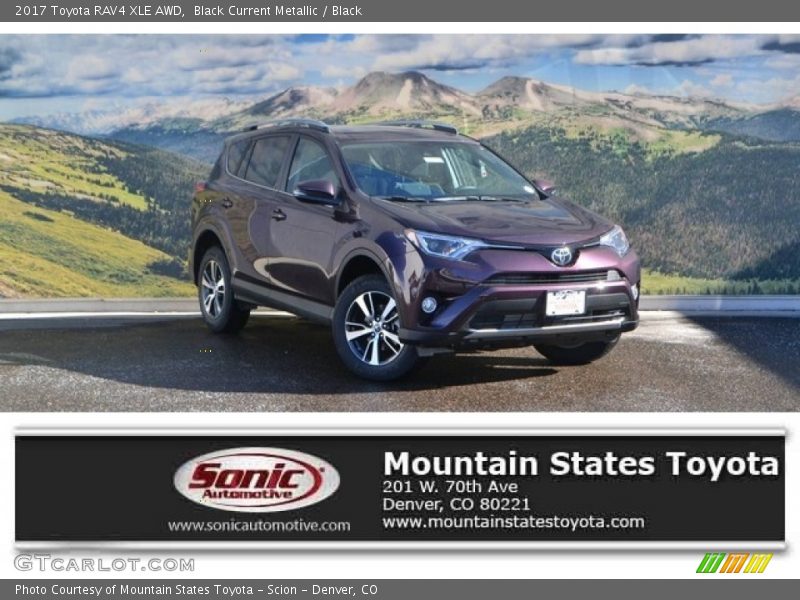Black Current Metallic / Black 2017 Toyota RAV4 XLE AWD
