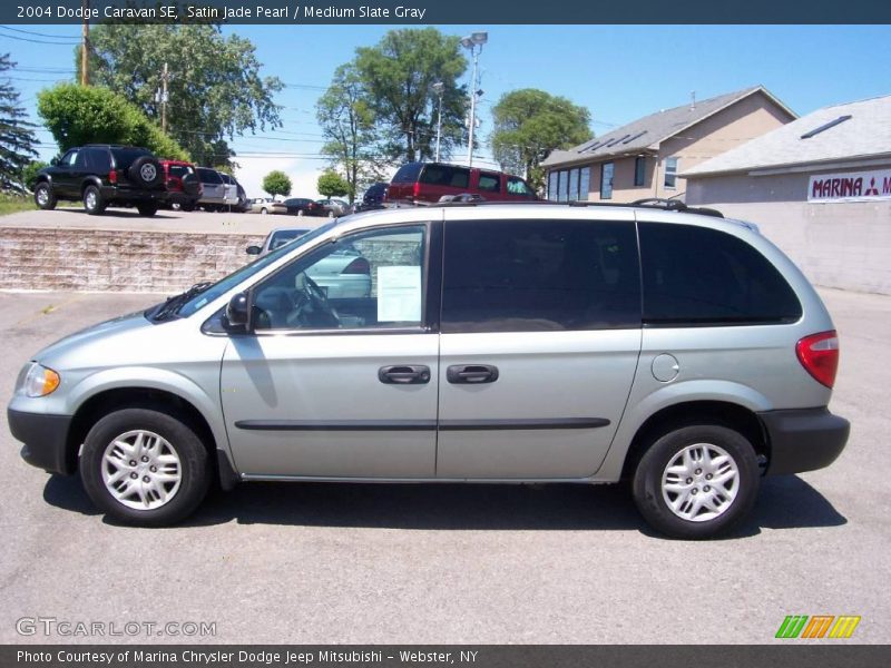 Satin Jade Pearl / Medium Slate Gray 2004 Dodge Caravan SE