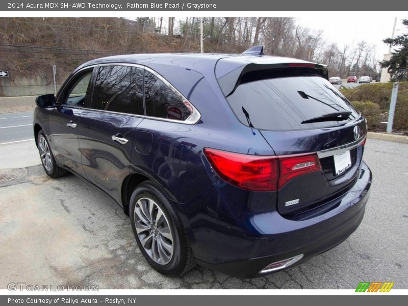 Fathom Blue Pearl / Graystone 2014 Acura MDX SH-AWD Technology