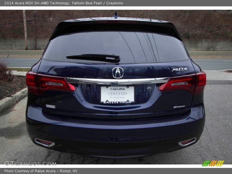 Fathom Blue Pearl / Graystone 2014 Acura MDX SH-AWD Technology