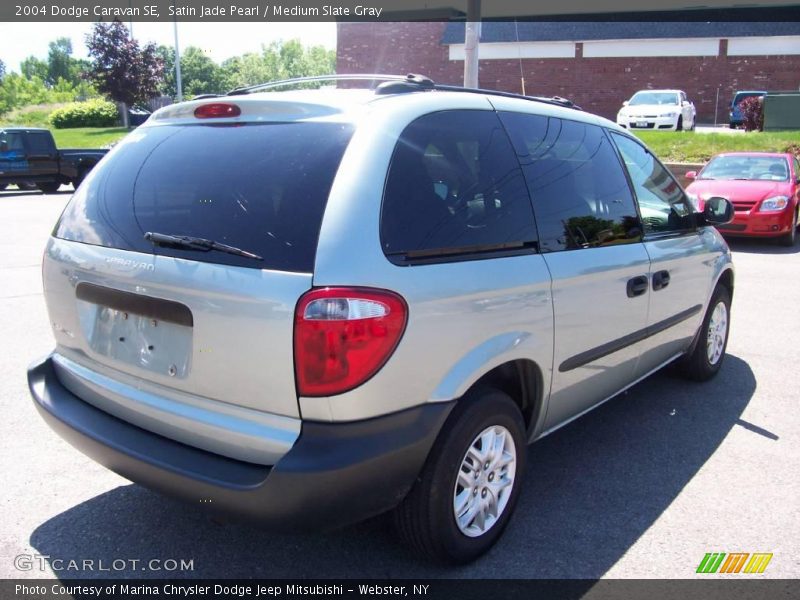 Satin Jade Pearl / Medium Slate Gray 2004 Dodge Caravan SE