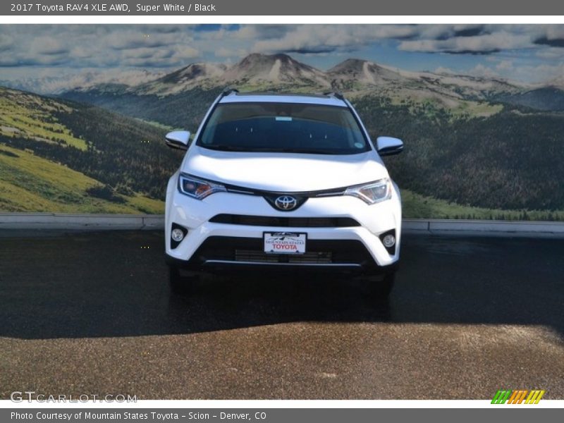 Super White / Black 2017 Toyota RAV4 XLE AWD