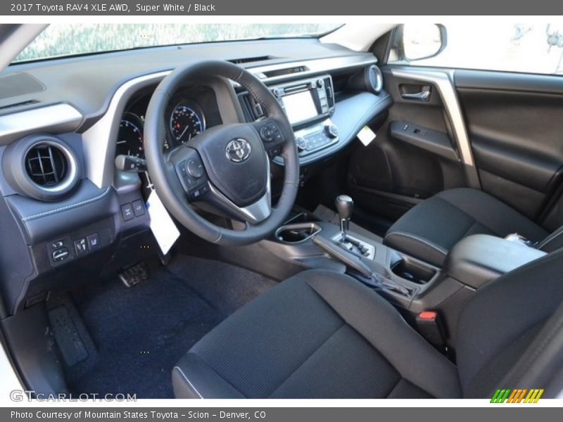 Super White / Black 2017 Toyota RAV4 XLE AWD
