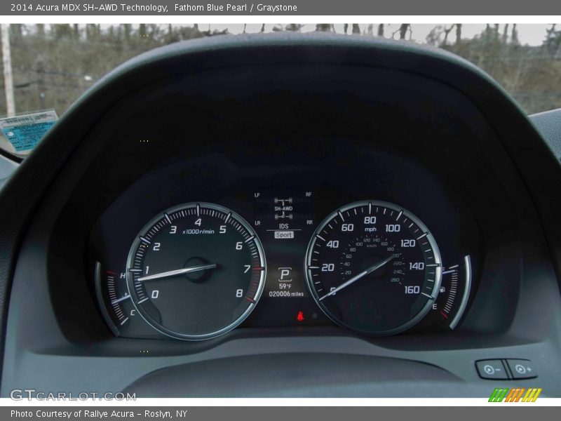 Fathom Blue Pearl / Graystone 2014 Acura MDX SH-AWD Technology
