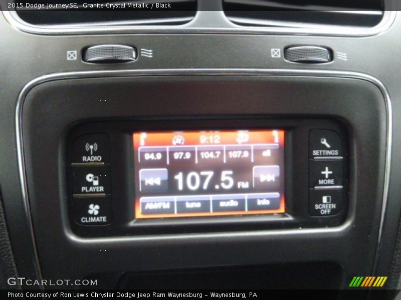 Granite Crystal Metallic / Black 2015 Dodge Journey SE