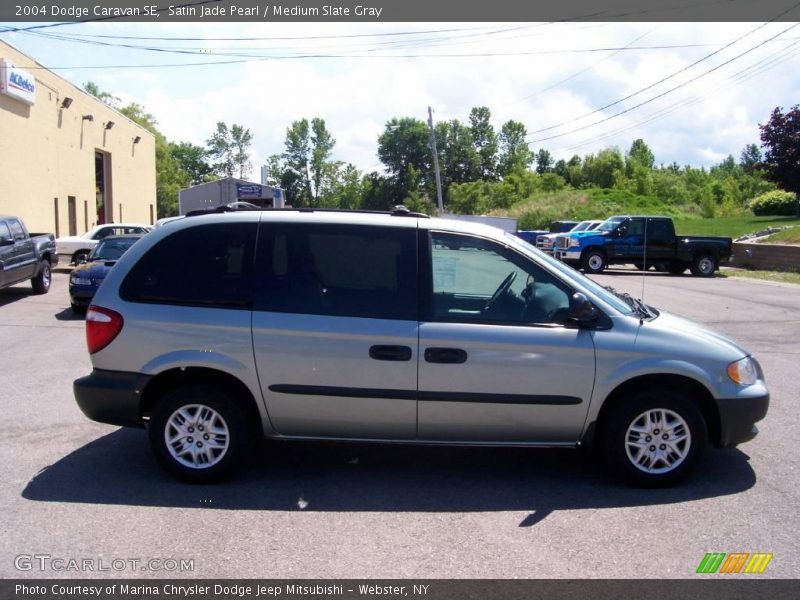 Satin Jade Pearl / Medium Slate Gray 2004 Dodge Caravan SE