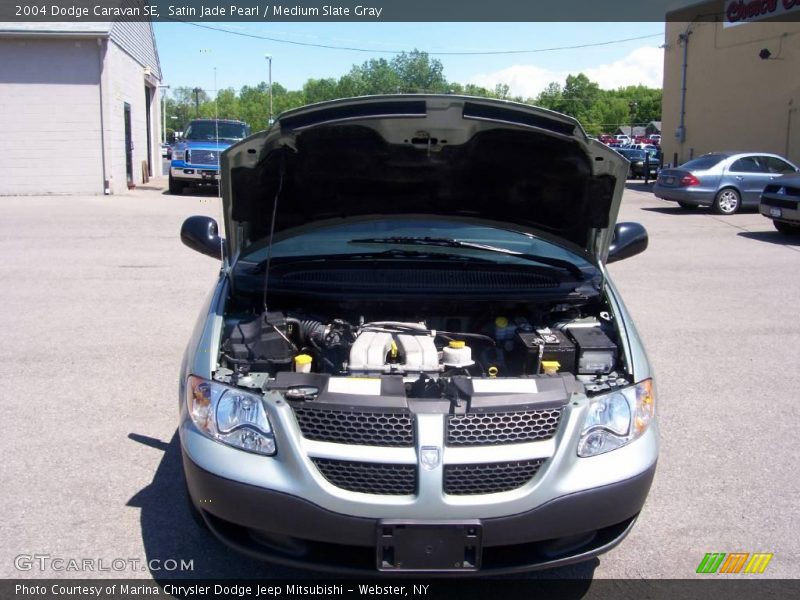 Satin Jade Pearl / Medium Slate Gray 2004 Dodge Caravan SE