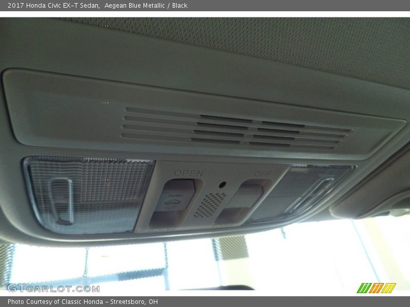 Aegean Blue Metallic / Black 2017 Honda Civic EX-T Sedan