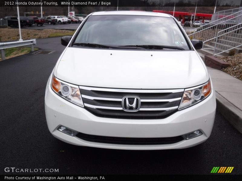 White Diamond Pearl / Beige 2012 Honda Odyssey Touring