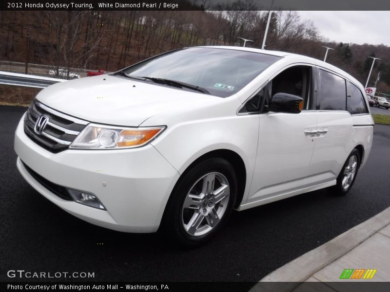 White Diamond Pearl / Beige 2012 Honda Odyssey Touring