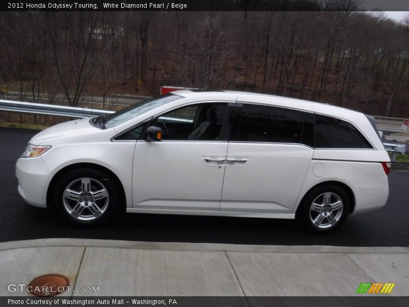 White Diamond Pearl / Beige 2012 Honda Odyssey Touring