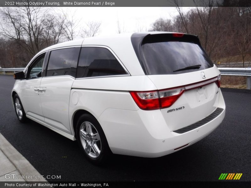 White Diamond Pearl / Beige 2012 Honda Odyssey Touring