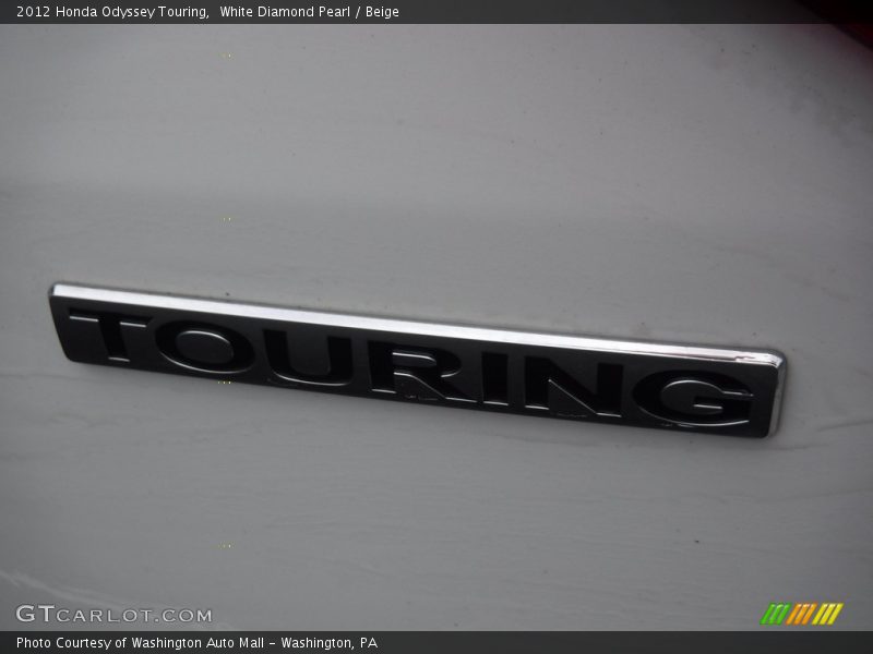 White Diamond Pearl / Beige 2012 Honda Odyssey Touring
