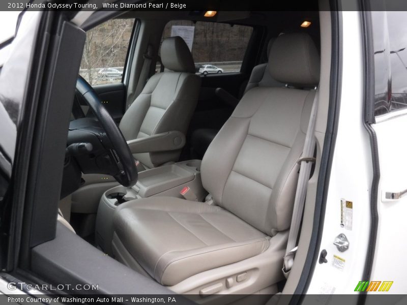 White Diamond Pearl / Beige 2012 Honda Odyssey Touring