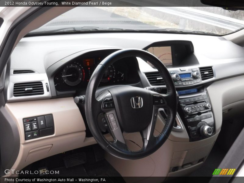 White Diamond Pearl / Beige 2012 Honda Odyssey Touring