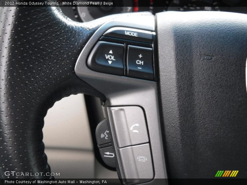 White Diamond Pearl / Beige 2012 Honda Odyssey Touring