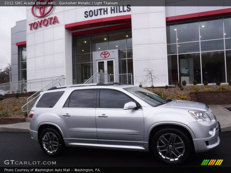 Quicksilver Metallic / Light Titanium 2012 GMC Acadia Denali AWD