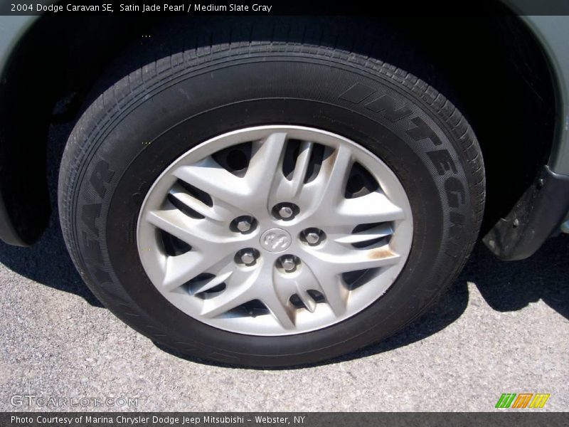 Satin Jade Pearl / Medium Slate Gray 2004 Dodge Caravan SE