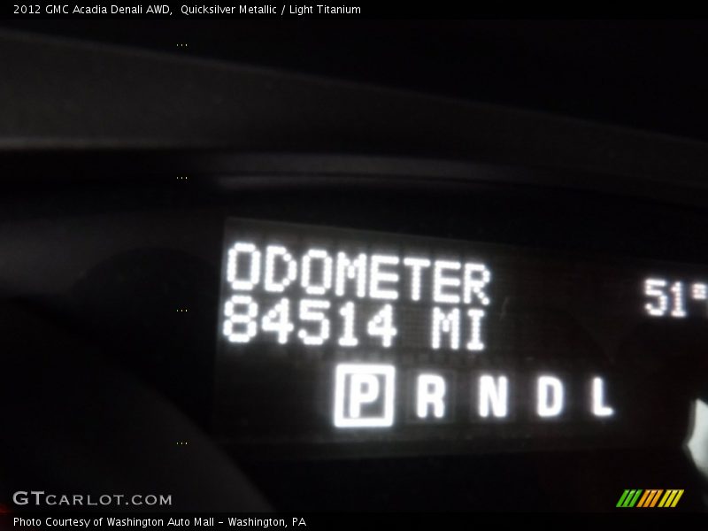 Quicksilver Metallic / Light Titanium 2012 GMC Acadia Denali AWD